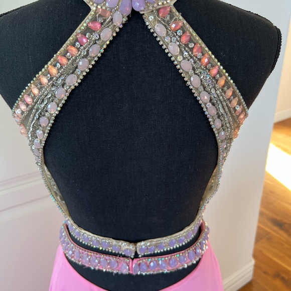 2 PIECE DESIGNER PROM DRESS GORGEOUS BEADED TOP & LONG SKIRT W/TRAIN SZ-4 💗🎀💎 - Picture 9 of 9